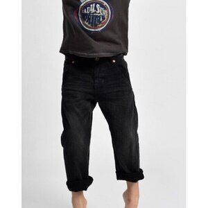 New One Teaspoon Mr Browns Jeans Boys 9-10 Black Relaxed Pants